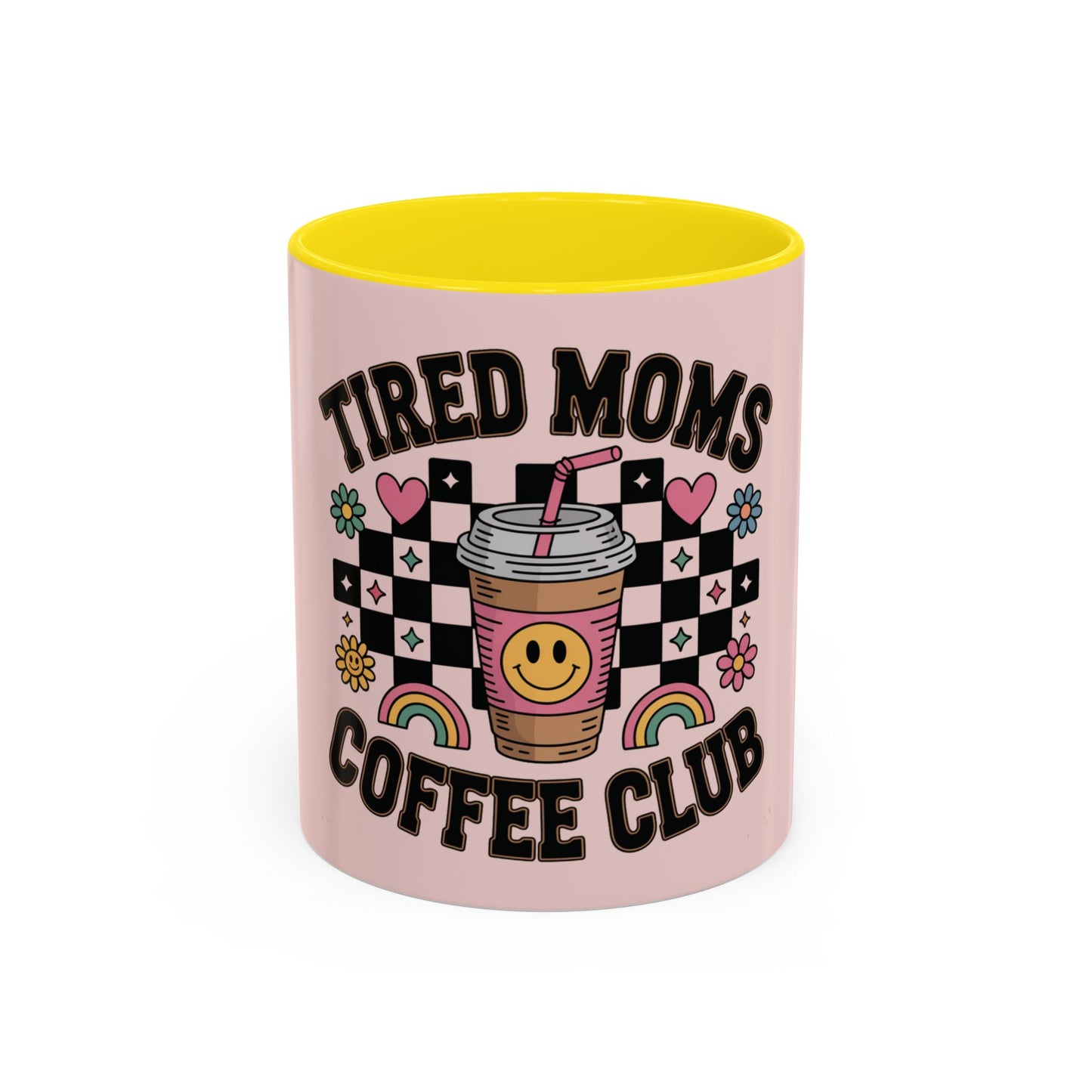 Tired Moms Coffee Club Accent Mug – Pink 11/15oz