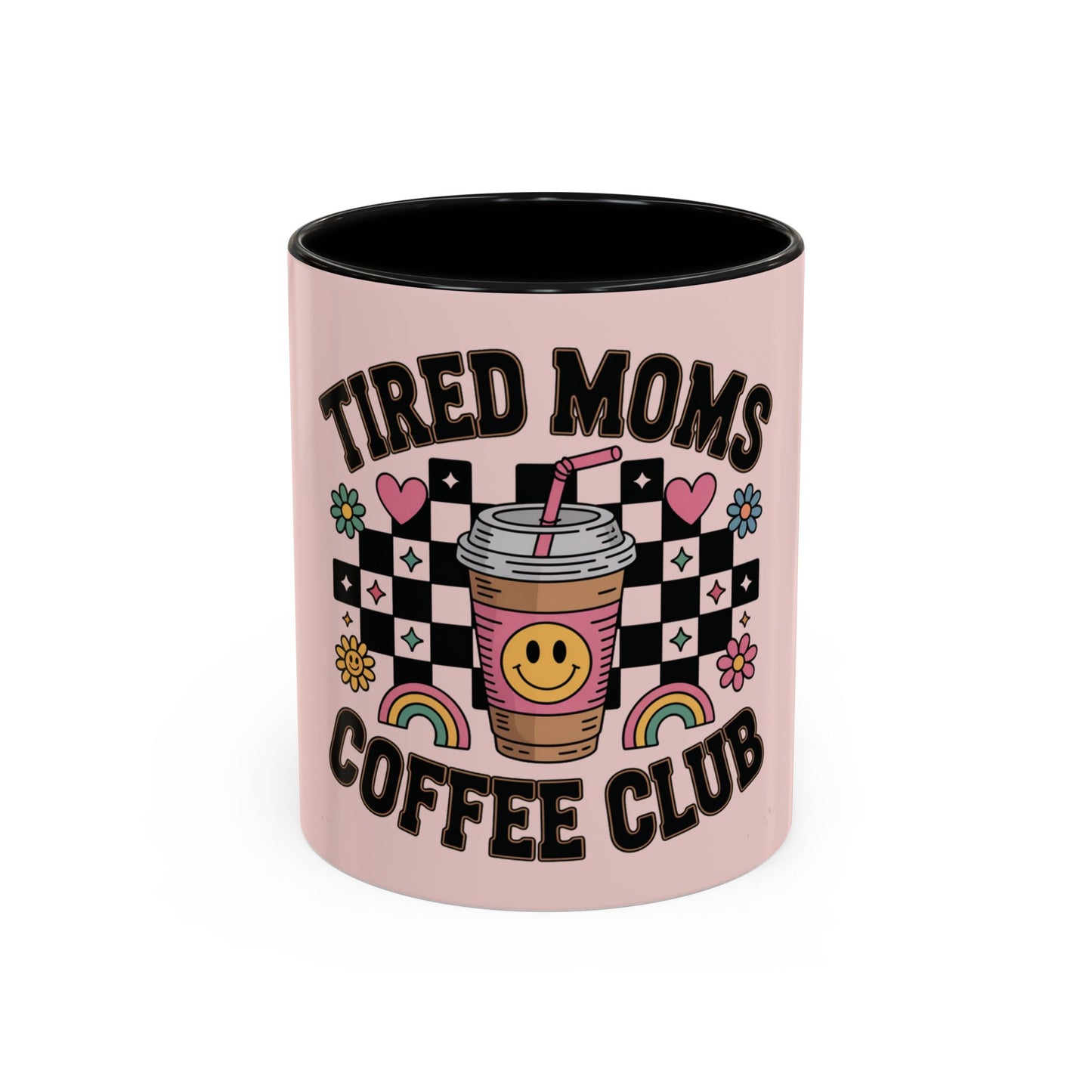 Tired Moms Coffee Club Accent Mug – Pink 11/15oz
