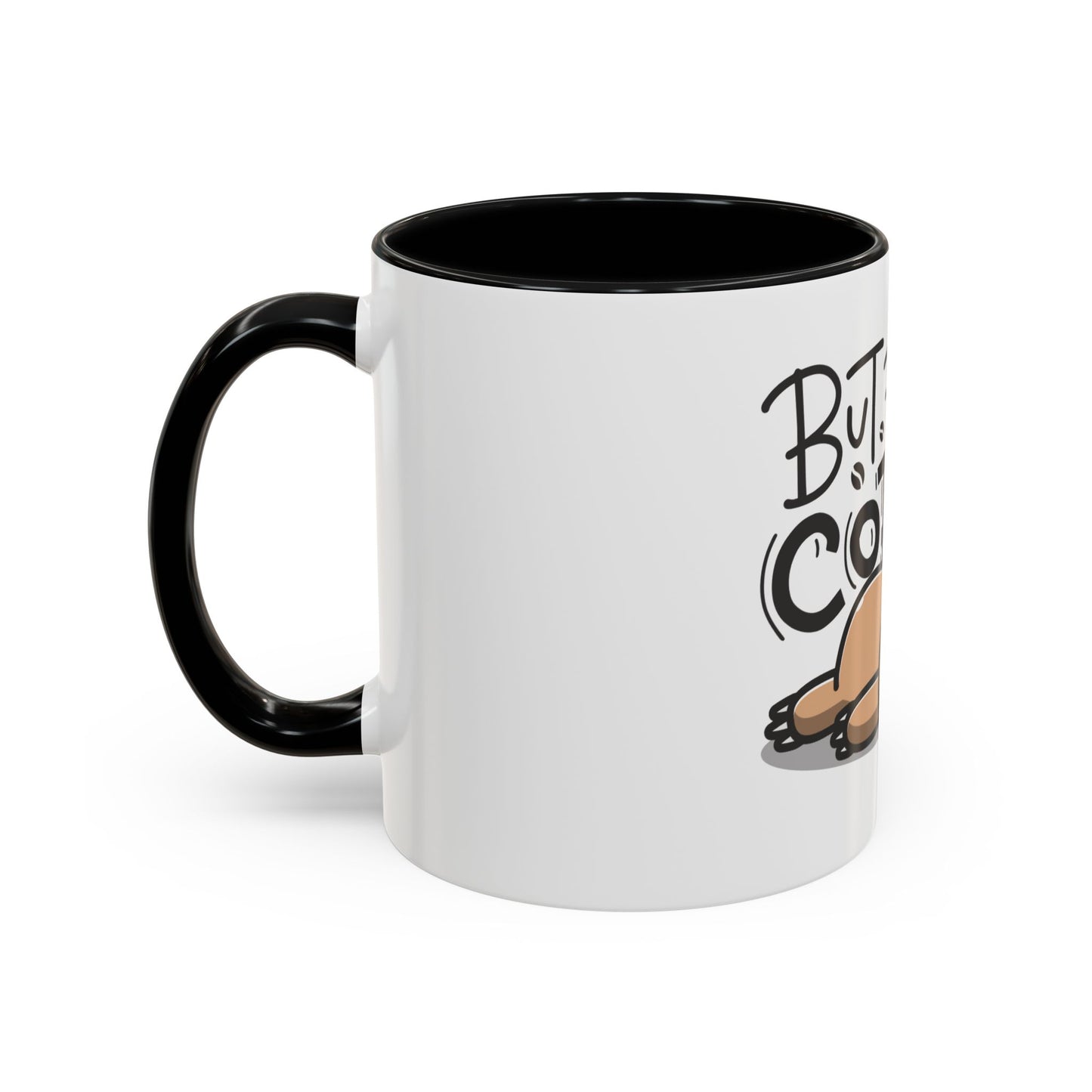 But First Coffee Sloth Mug - Cute Accent Coffee Cup (11/15oz)